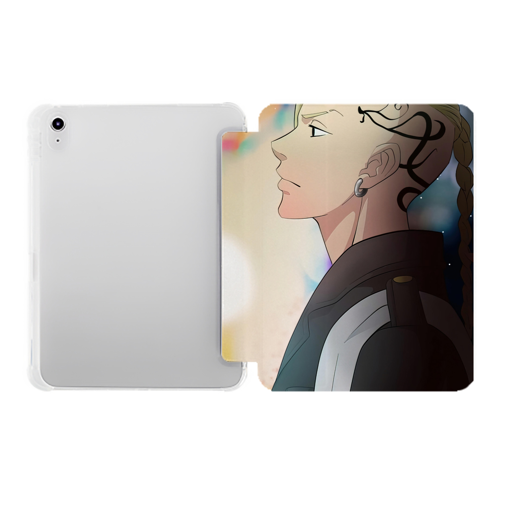 （画像用） 東京リベンジャーズ Tokyo Revengers IPad ケース ペン収納付き 三つ折りスタンド PUレザー×シリコン 対応機種9.5/10.5/10.9インチ
